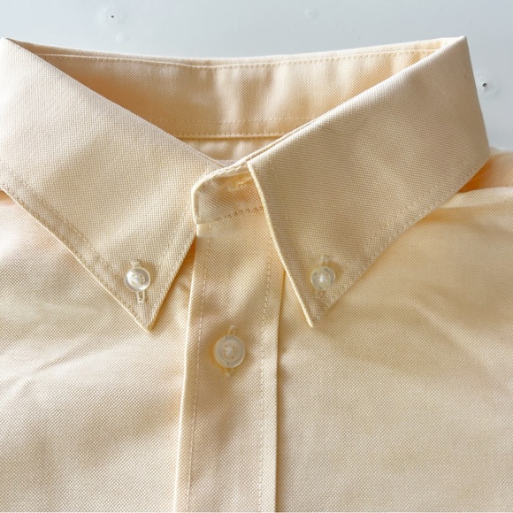 Lands End Boys Bundle Of Oxford Shirt in Blue And Peach  Yellow NWOT - Picture 9 of 16